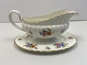 Vintage schöne Royal Worcester ROANOKE Sauciere mit Unterteller - Bild 1 von 4