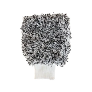 Guante de limpieza exterior ultra suave premium de microfibra negro blanco para automóvil - Imagen 1 de 13