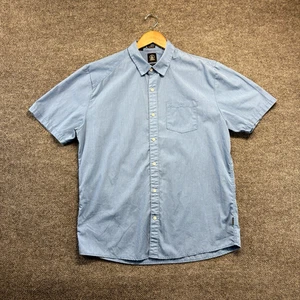 Volcom Shirt Men XL Blue Classic Fit Short Sleeve Button Down Button Down - Picture 1 of 8