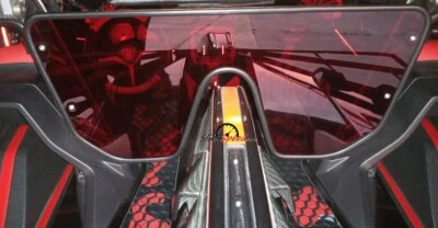 Deflectores de viento para parabrisas trasero para Polaris Slingshot - Tinte rojo Foto 1 de 2