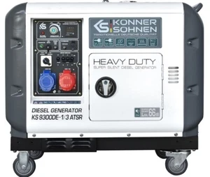 Könner&Söhne Diesel Leise Generator 230V400V 7,5KW 9300DE-1/3 ATSR (Euro V) - Bild 1 von 3