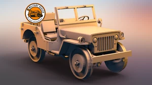 Jeep Willys rail tractor 1:72 - Zdjęcie 1 z 8