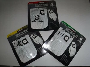 Pack of 4 Kirkland Premium White Cabretta Leather Golf Gloves S, M, L, XL - Picture 1 of 5