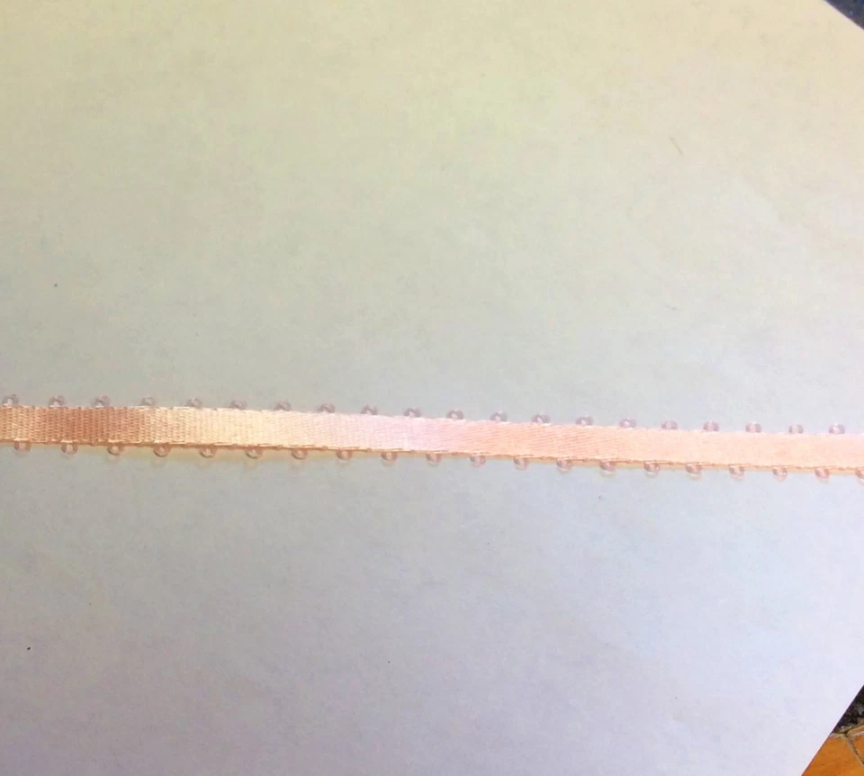 Vintage Light Pink Picot Ribbon 3/16 inch   2 Yards  - Image 1 of 1