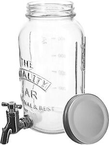 1 Liter Getränkespender mit Zapfhahn Glas Wasserspender Saftspender Saft Spender