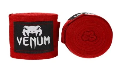 Venum Kontact 180" Elastic Cotton Boxing Handwraps - RED - Image 1 of 4