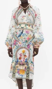 Camilla Midi Shirt Dress Plumes And Parterres $799 SZ L - Picture 1 of 7