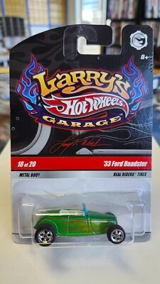 2009 Hot Wheels Larry's Garage 18 of 20 '33 Ford Roadster in Green W/ RR Signed - Image 1 of 4