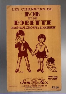 Les Chansons de Bob et Bobette. Editions Sam Fox. 1930. IllustrationsERNY - Imagen 1 de 2