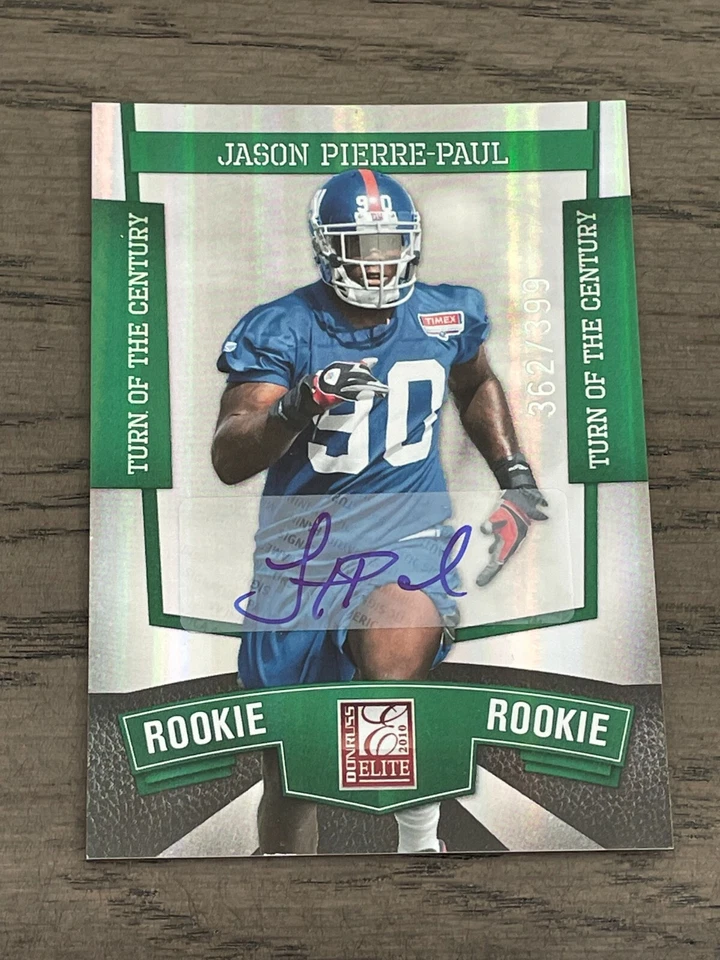 2010 Donruss Elite Turn of the Century Jason Pierre-Paul Rookie Auto #176 /399 - Image 1 of 4