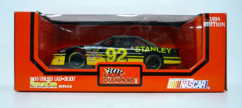 Racing Champions Larry Pearson #92 NASCAR Stanley 1:24 Black Die-Cast Car 1994 - Image 1 of 1
