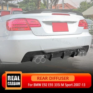 REAL Carbon Fiber Rear Bumper Diffuser Lip For BMW E92 E93 335i M Sport 2007-13 - Bild 1 von 14