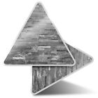 2 x Triangle Stickers  10cm - BW - Teal Stone Wall Interior Design  #36752