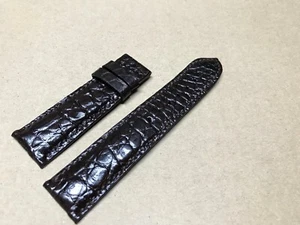 Uhrenarmband Armband 22 mm/20 mm echt braun Krokodilleder Alligatorleder - Bild 1 von 1