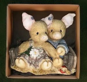 Enesco Mary Rhyner This Little Piggy Figur "Home Su-eeet Home!" Vintage 1994 - Bild 1 von 9