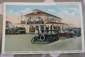 1921 Harbor Inn ROCKAWAY Park Queens NYC Long Island New York City Post Card