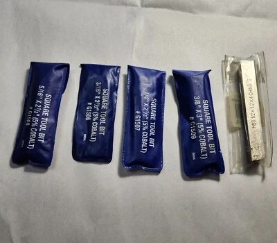 Grizzly Industrial Square Tool Bits Lot Of 5 Made In India 5% Cobalt  - Image 1 of 4