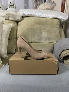 Kurt Geiger Vegan Alyssa 2 Blush Suede Courts High Heel Shoes BNIB Size 4uk 37eu - Picture 1 of 24