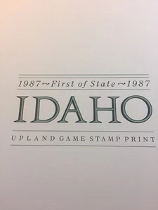 Darrell Bush ,1987,Idaho Upland Game Print,691/1975,Edition,,No Stamp,Mint. - Picture 1 of 12