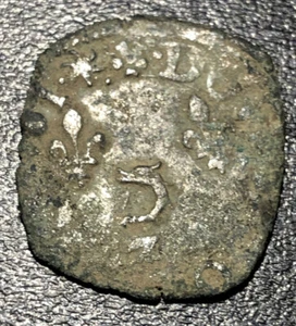 1578-1581 France Henri III Double Tournois Dauphiné Mint Z French Medieval Coin - Picture 1 of 3