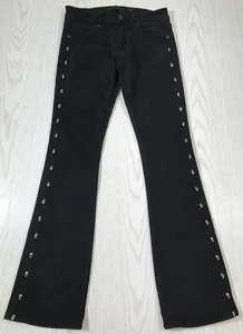 Wornstar Gauntlet SK Jeans Mens 28x32 Black Skull Rivets Trim Punk Rock Goth Y2K - Picture 1 of 14