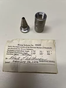 Knoop 8420 Diamond Indenter W/ Holder for Micro Hardness Tester Near Mint! #9B - Picture 1 of 11