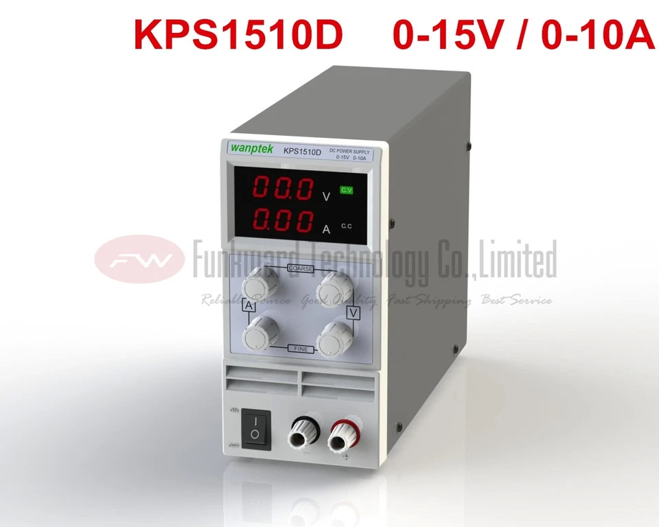 KPS1510D Adjustable Mini Switch DC Power Supply Output 0-15V 0-10A AC110-220V - Image 1 of 1