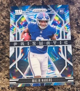 2024 Panini Prizm Prizmatic Malik Nabers #13 (RC) - Picture 1 of 2