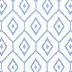 Thibaut Wallpaper T64138 Bari Ikat Caravan Blue and White - Picture 1 of 2