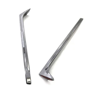 Rear Window Spoiler Side Wing Trim Cover Fit VW polo 2011-17 Carbon Fiber Style - Picture 1 of 8