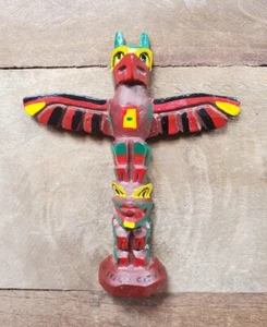 Vintage Colorful Resin Totem Pole Statue - Mission City, British Columbia B.C. - Picture 1 of 7