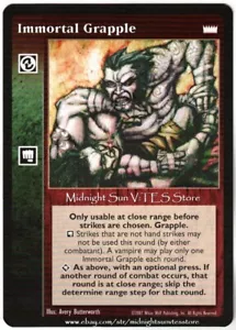 Immortal Grapple Lords of the Night V:TES VTES Vampire CCG - Foto 1 di 1