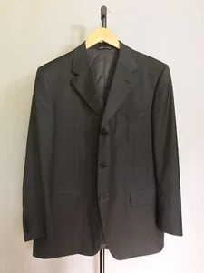 Chaqueta clásica de lana CANALI Schmitt negra para hombre Italia talla 52 - Imagen 1 de 15