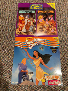 Disney Sing Along Songs Pocahontas Colors of the Wind Winnie the Pooh Laserdiscs