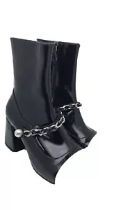 Miu Miu Ankle Chain Boots Size 38 - Picture 1 of 11