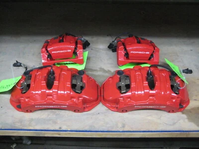 2017-2018 PORSCHE MACAN FRONT AND REAR RED BREMBO CALIPER SET OEM - Image 1 of 4