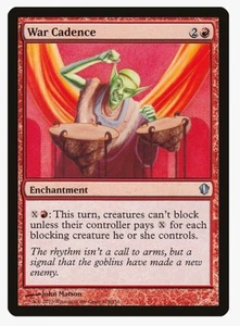 War Cadence #128 C13 Magic Card in a Protective Sleeve - Picture 1 of 4