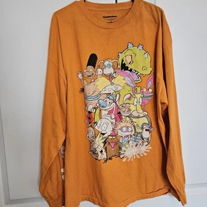 T-shirt manica lunga personaggi Nickelodeon - taglia 2XL - arancione unisex - Reptar - Foto 1 di 7