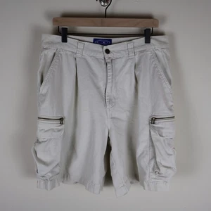 Vintage Ocean Pacific Cargo Shorts Ivory Men's Size 36 Waist 34" Inseam 9" - Picture 1 of 16