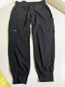 Greys Anatomy Evolve Spandex Stretch Women’s Scrub Pants Large Black - Picture 1 of 14