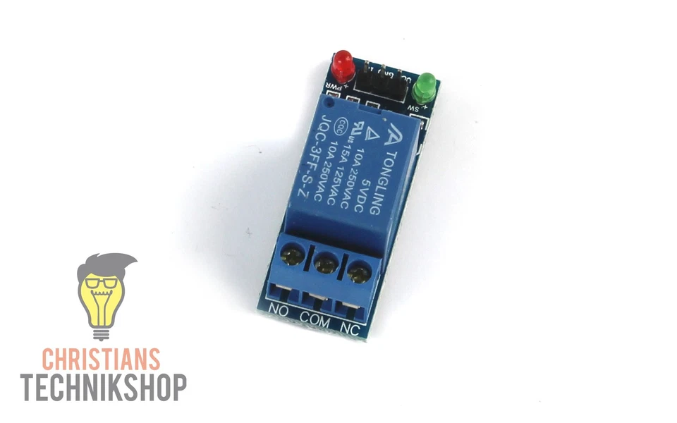 CHRISTIAN'S TECHNIK SHOP 1-Kanal 5V Relay / Relais Modul 10A - 250VAC