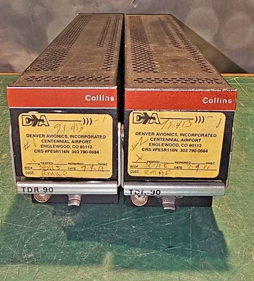 Dos transpondedores COLLINS TDR-90 de colección, ATC, (PN: 622-1270-001) Foto 1 de 4