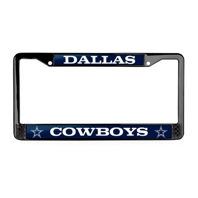 Quadro de placa de licença Dallas Cowboys NFL 3D poliuretano cúpula preta carro-SUV - Imagem 1 de 3