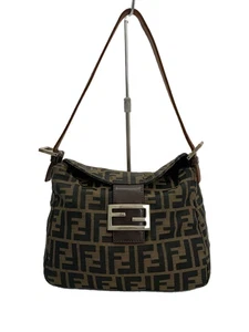 FENDI Mamma Baguette Shoulder Bag Zucca Brown 9.06 x 6.50 inch Japan Authentic - Picture 1 of 9