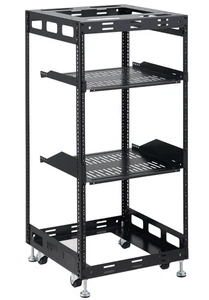 Tedgetal 20U Open Frame Rack for Servers & AV Gear - Includes 2X Vented Shelves - Picture 1 of 7