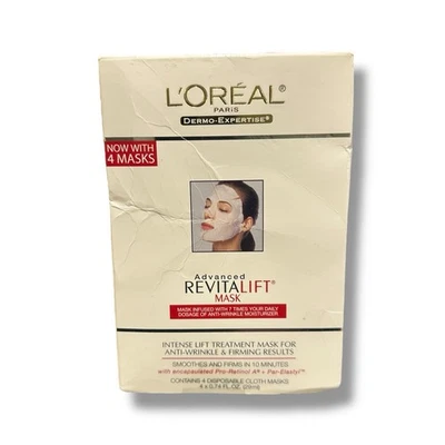 L'oreal Advanced Revitalift Intensive Lift Treatment Mask 4 Masks U21A - Image 1 of 4