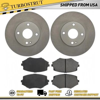 Kit de pastilhas de freio rotores de freio dianteiros OE para 1994-1997 1999-2002 Mazda Miata 1.8L - Imagem 1 de 2