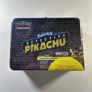 Pokémon TCG Detective Pikachu Metal Collector Lunch Box New Factory Sealed - Picture 1 of 6