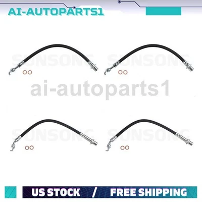 4pcs Front Rear Left & Right Brake Hydraulic Hose Kit For 1998-2005 Lexus GS300 - Image 1 of 4