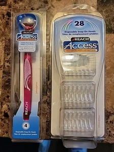 Reach Access Daily Flosser 28 Disposable Snap-On Floss Heads 1 Pack & Handle   - Picture 1 of 2